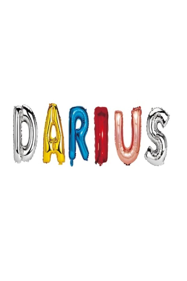Balloon Set 'Name Darius', Multicolor, 40 cm