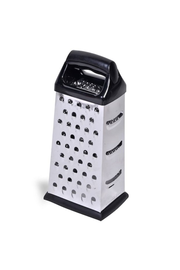 Kitchen Grater, OffLimits, 4-Side Grating Model, 22.5 cm, Silver/Black