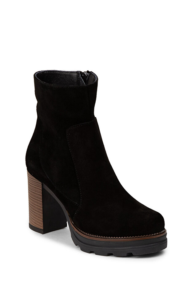 Kadın Hakiki Süet Siyah Platform Bot - 5