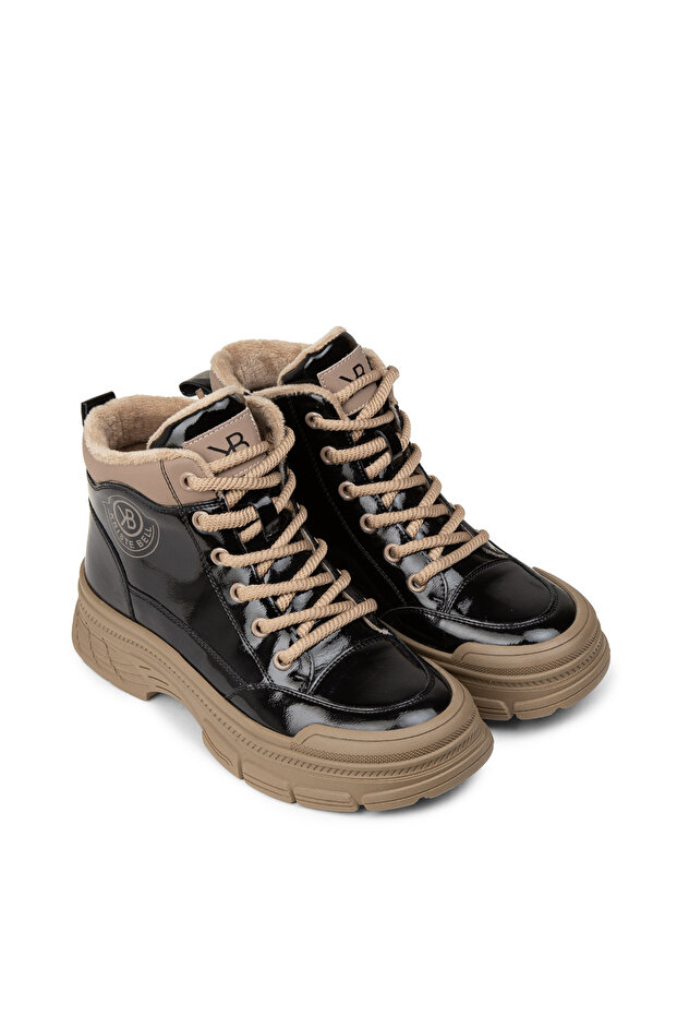 Kadın Siyah Rugan Bot - 4