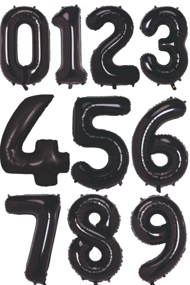 Black 76 cm Large Number Balloon Birthday Age Party Balloon Number Balloon Age Balloon