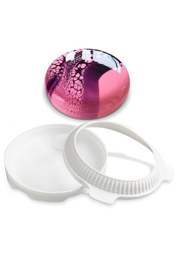 3D Silicone Cake Mold Set – Round Cake Pans and Mini Cheesecake Molds with Lid
