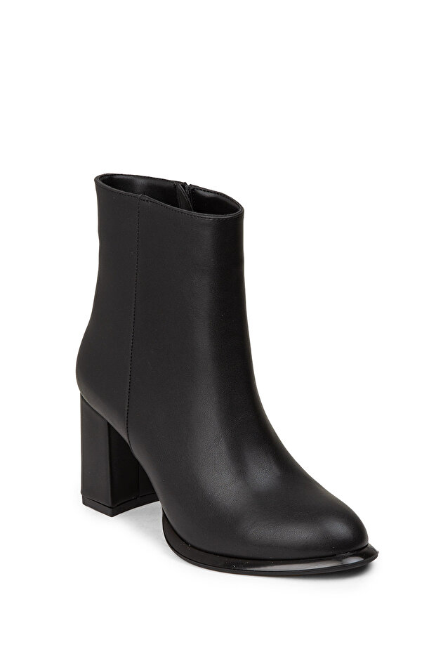 Kadın Siyah Fermuarlı Bot - 5