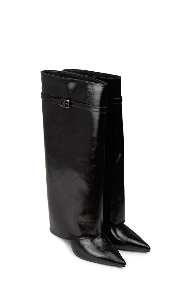 Kadın Rugan Siyah Çizme - 3