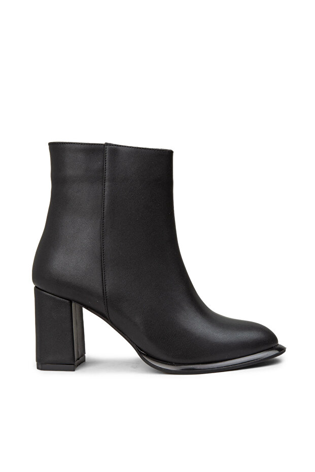 Kadın Siyah Fermuarlı Bot - 1
