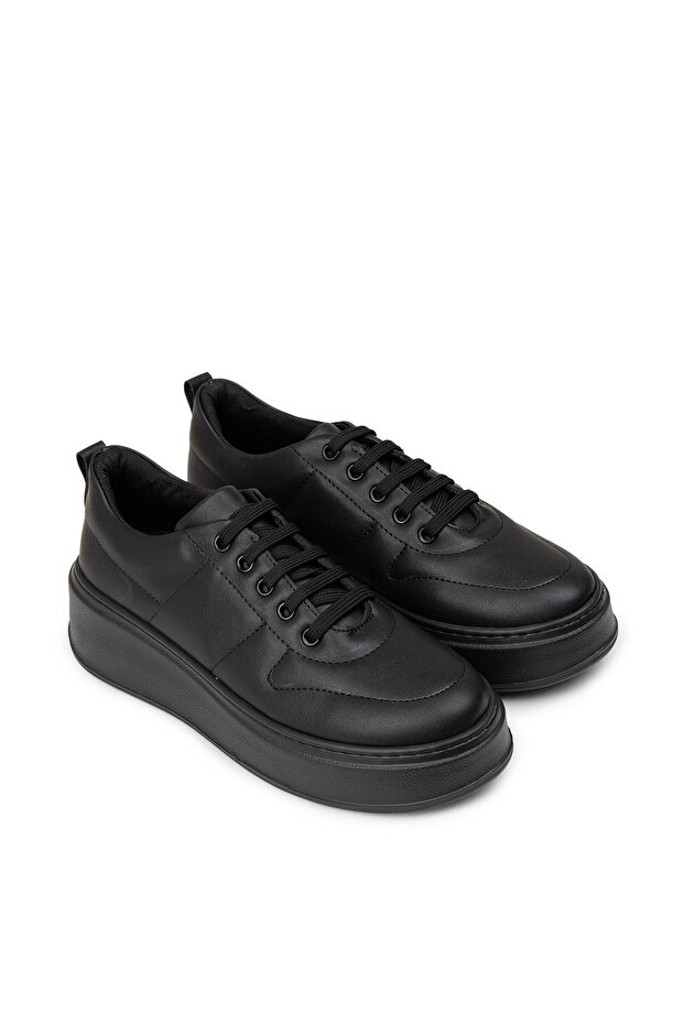Kadın Siyah Sneaker Ayakkabı - 4