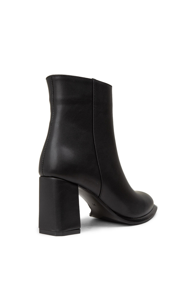 Kadın Siyah Fermuarlı Bot - 2