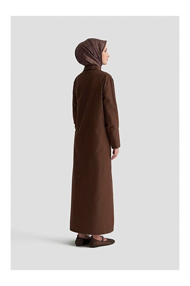 Gömlek Elbise 25Kd1003 Kakao - 5