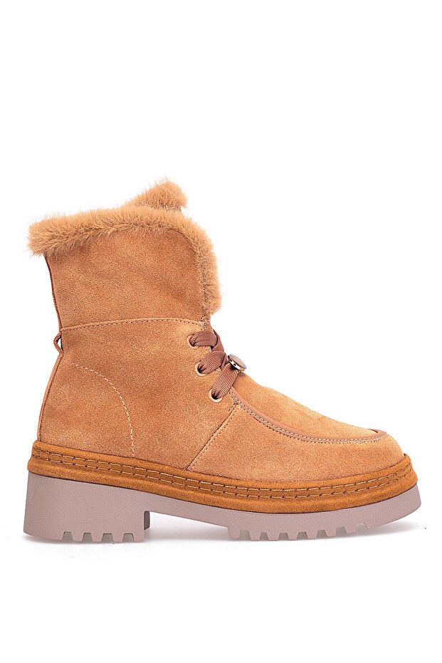 25K433 Kadın Hakiki Deri Klasik Bot Camel - 1