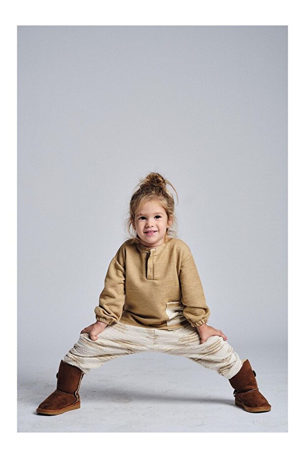 Ethnic Pattern Buttoned 2-Piece Set - 2