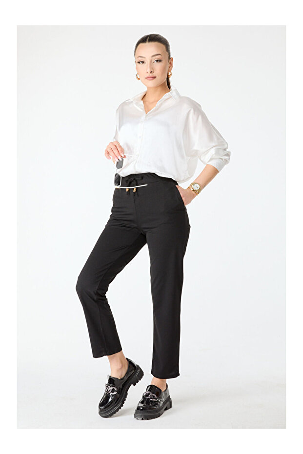 Havuç Pantolon Siyah - 27076 - 1