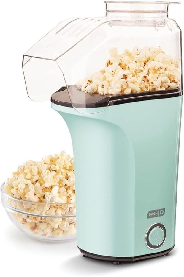 Hot Air Popcorn Popper Maker with Measuring Cup to Portion Popping Corn Kernels + Melt Butter, 16 Cu