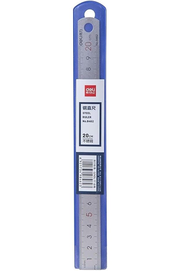 DELI STEEL RULER 20 CM