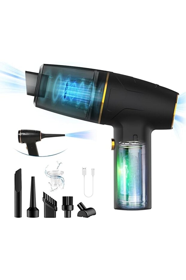 Wireless Handheld Vacuum Cleaner, 60W High Power, 8000Pa Suction Portable Car Vacuum & Air Duster, 4