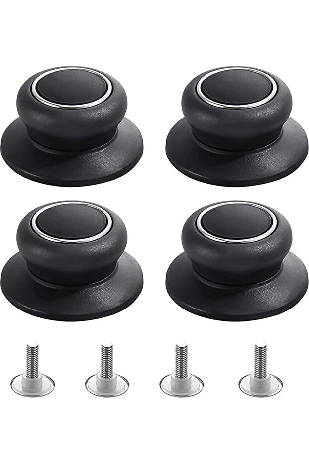 4Pcs Universal Pot Lid Top Replacement Knob, Silicone Glass Saucepan Casserole Kettle Cover Knobs, K