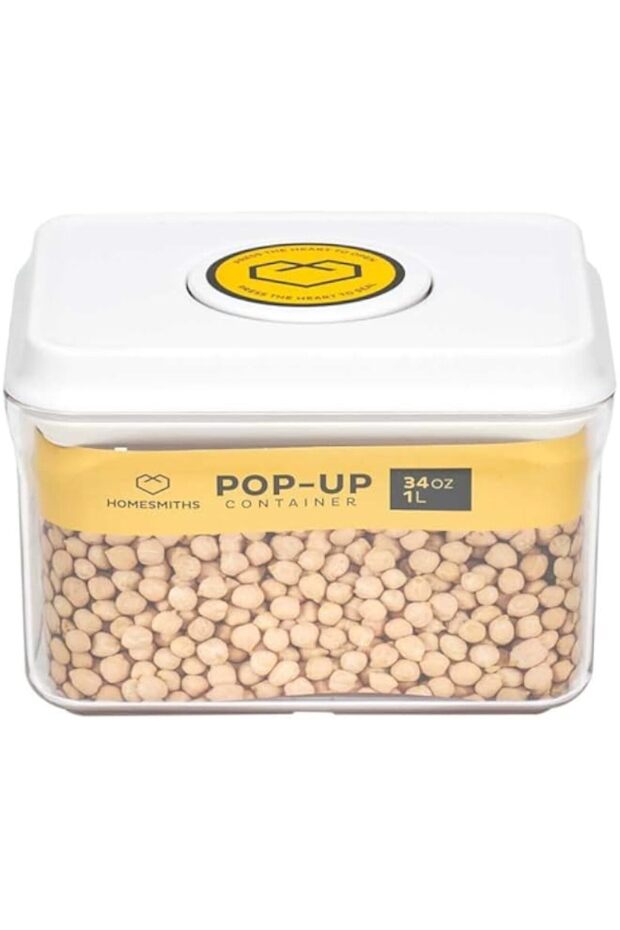 Homesmiths Airtight 1 Liter Rectangle Food Popup Container, Kitchen & Pantry Organization, Plastic C