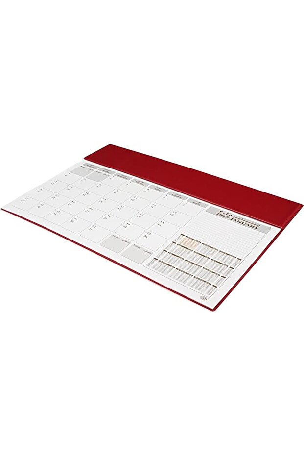 2025 Year Planner with PVC Desk Blotter Materials, 12 Sheets, 1 Month Per Sheet, Size 490x340mm, Eng