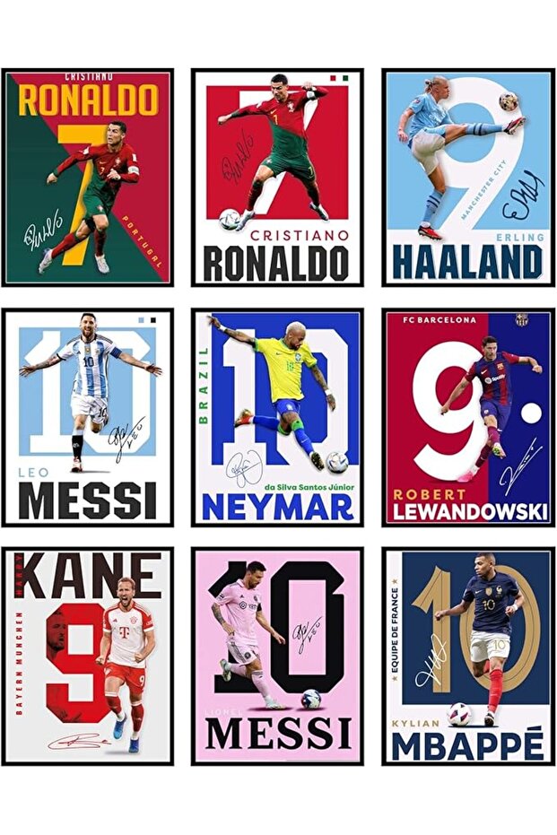 BigWig Prints Soccer Poster - Soccer Posters For Boys Bedroom, Messi And Ronaldo Poster, Messi Poste