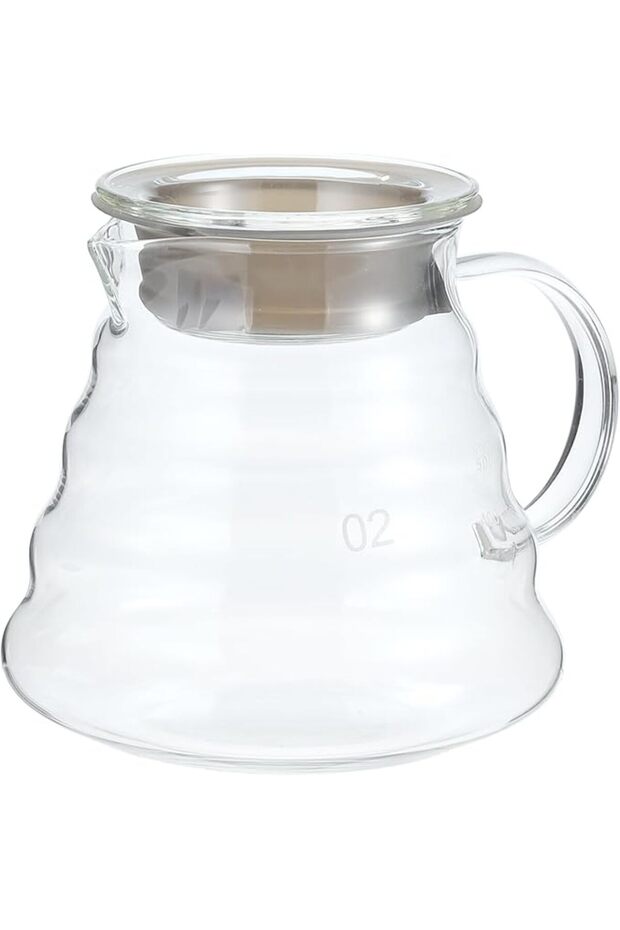 600ml #2 V60"Clear" Heat Resistant Glass Range Coffee Server | Pour Over Coffee Tea Server | Pot Car