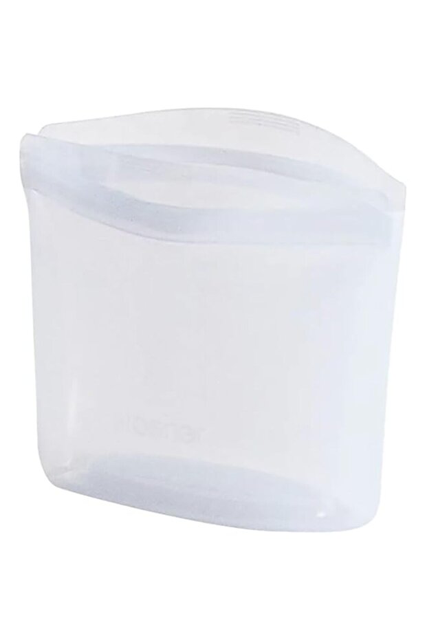 Stasher Silicone Reusable Storage Bag, 1 Cup Bowl (Clear) | Food Meal Prep Storage Container | Lunch