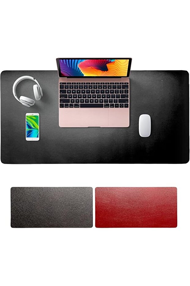 Desk Pad Leather Computer Mouse Pad Office Desk Mat Extended Gaming Mouse Pad, Non-Slip Waterproof D