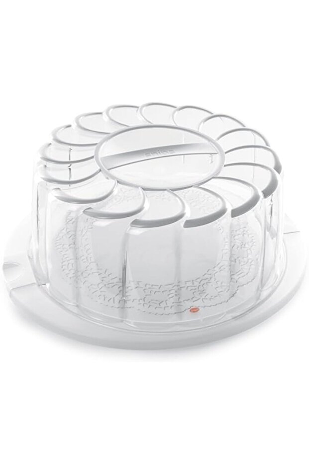 Snips White Cake Holder & Carrier, 28 cm x 11 cm – Secure Cake Storage with Locking Lid