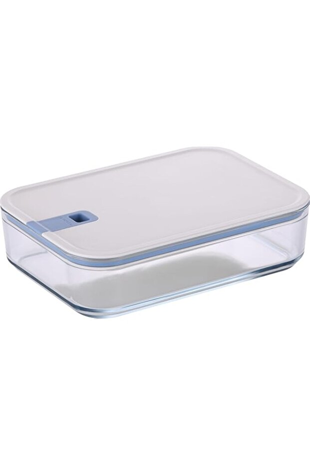 Neoflam Perfect Seal Rectangle Glass Storage Container 2300ml, Airtight Food Container With Lid, Kit