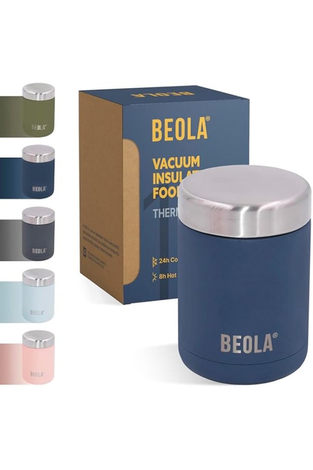 BEOLA 450ml Food Jar Lunch Box Thermos Stainless Steel Double Wall Insulated Travel Food Flask for K