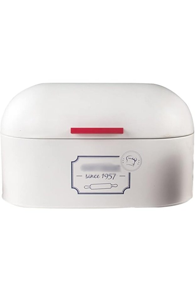 Bread Bin For Pantry Nordic Minimalist Desktop Iron Art Breadbox, Round Three-dimensional Flip Lid - 1