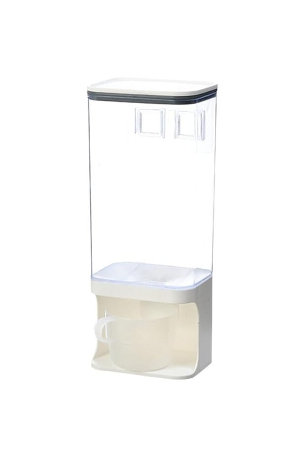 THE WHITE SHOP Food Dispenser, Laundry Detergent Dispenser, Wall-Mounted for Laundry Beads, Laundry