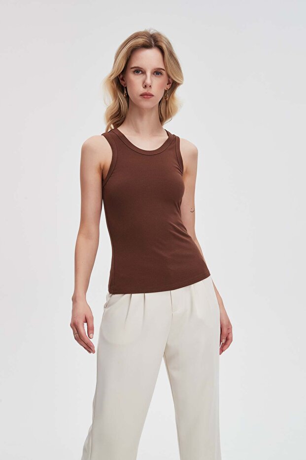 Solid Wide-Strap Top - 1