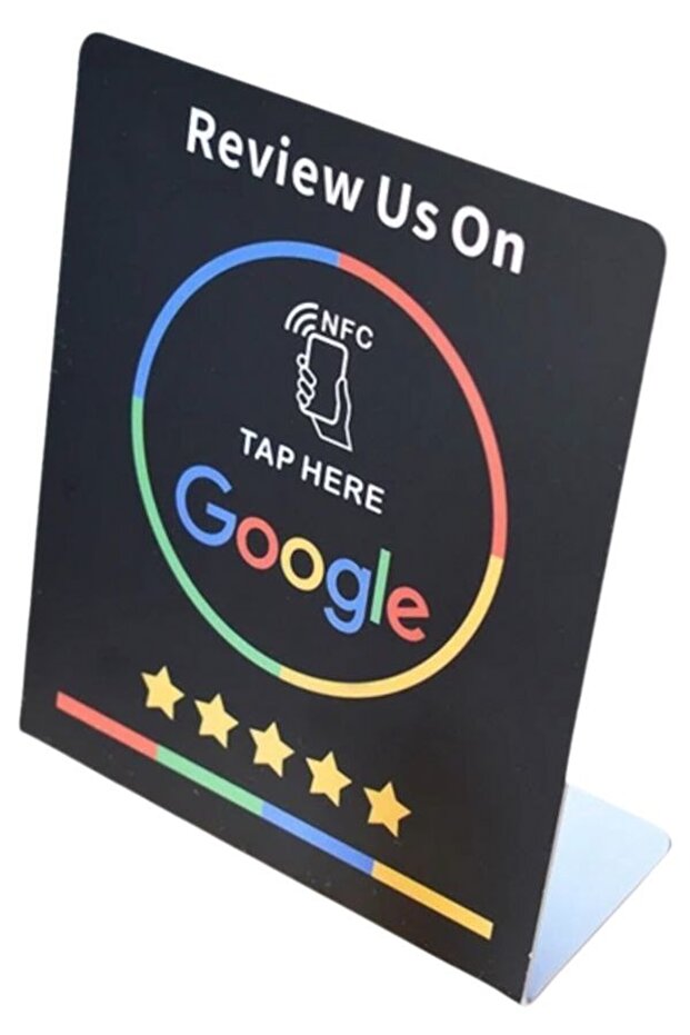 استاند تقييم قوقل ماب يتقنية الاتصال قريب المدى NFC لون أسود - 1