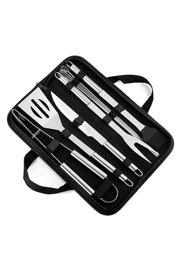 Set 9 Ustensile pentru Gratar, - 1