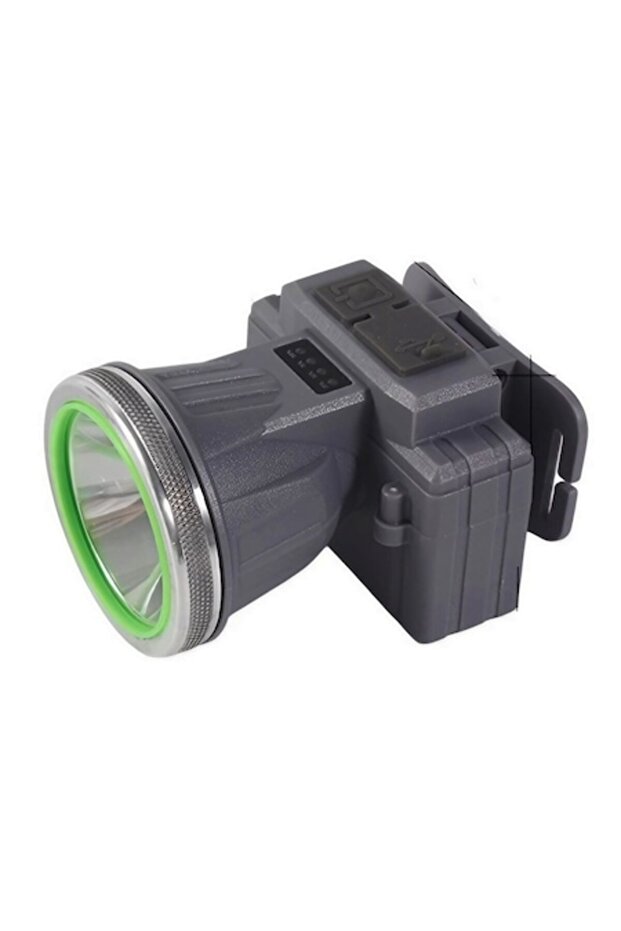 LED Headlamp, Optim Solution, USB Rechargeable, Water Resistant, Gray - 1