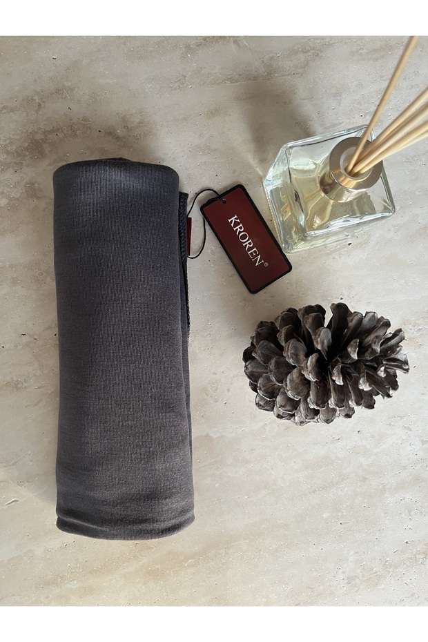 Bambu Pamuk Penye Şal Gri - 2