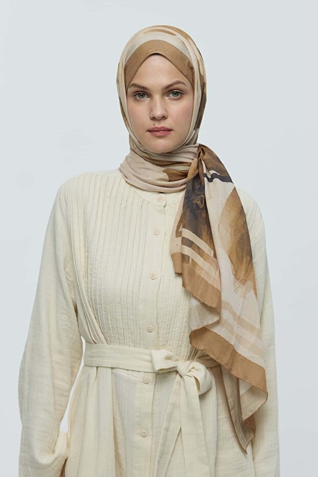 Eylül Desen Bambu Şal - 1