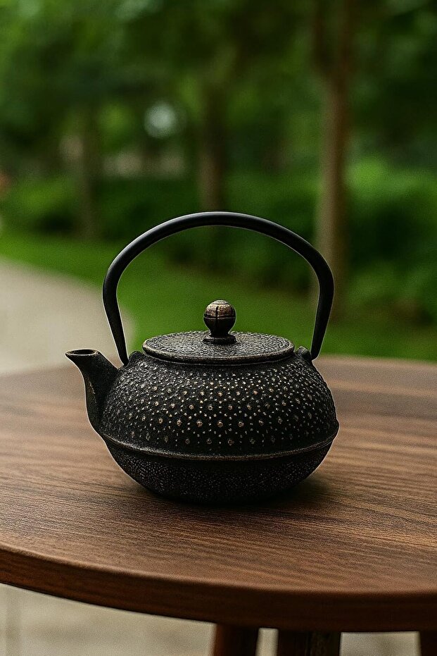 إبريق شاي من الحديد الزهر سعة 600 مل - 1
