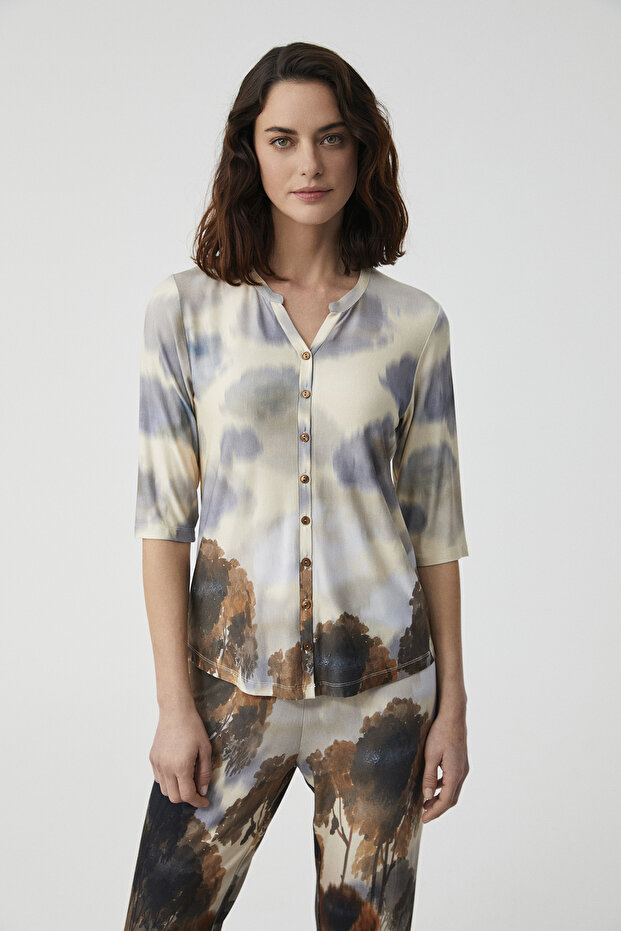 Yumuşak dokulu hamile pijama takımı - 2