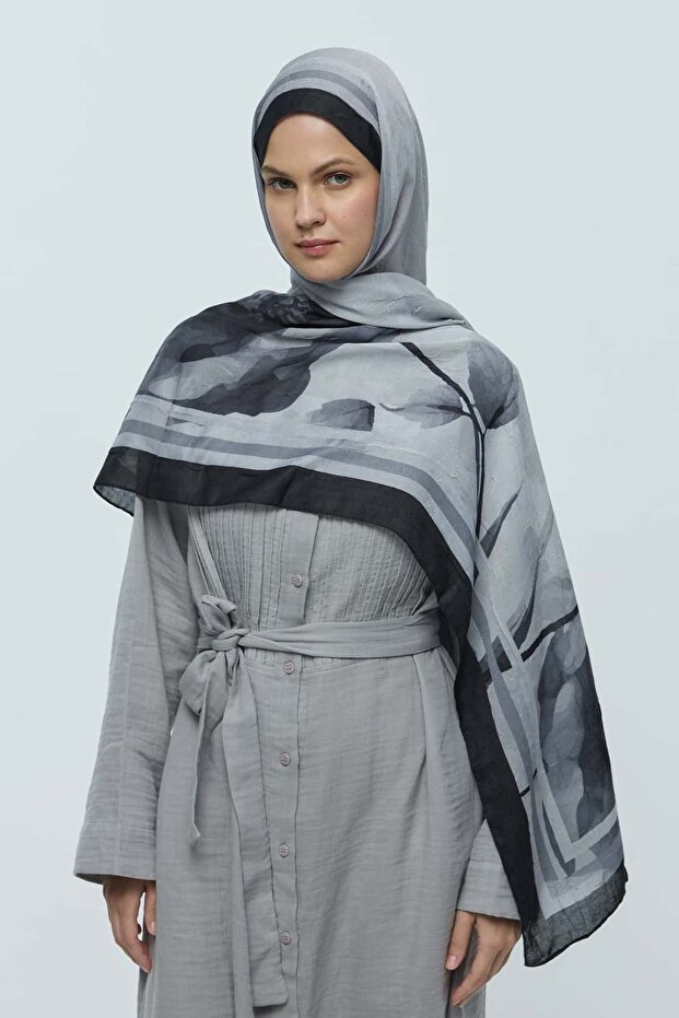 Eylül Desen Bambu Şal - 1