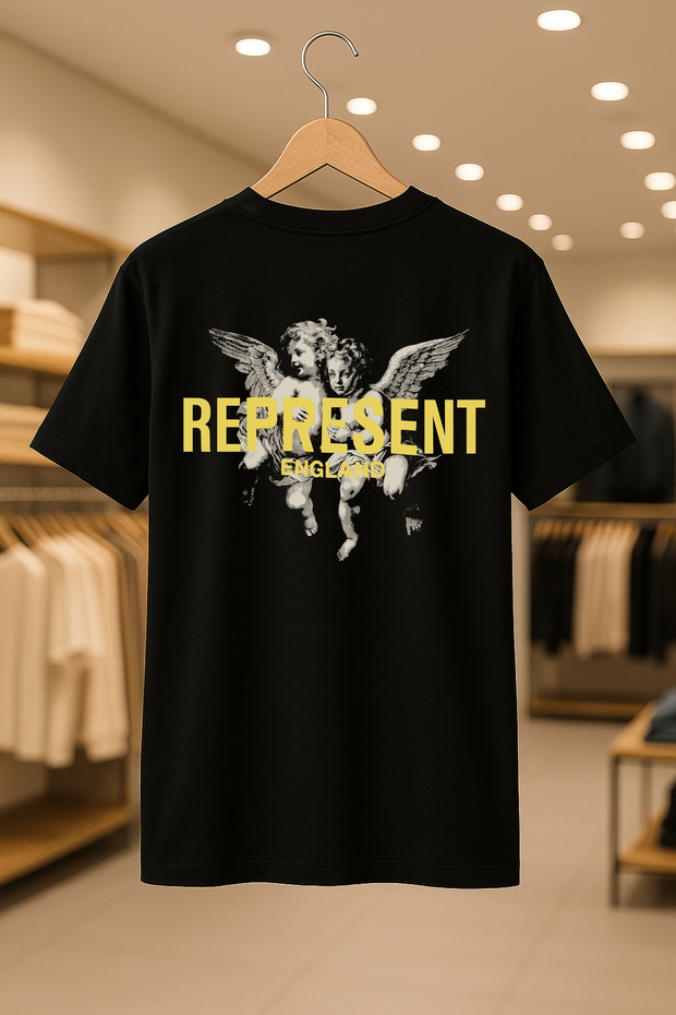 Represent Angel Printed Oversize Unisex 100% Cotton Breathable Thick Fabric T-Shirt