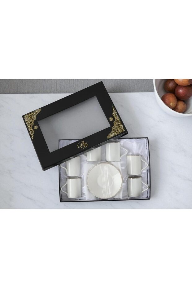 طقم فناجين قهوة وصحن 12 قطعة - 6