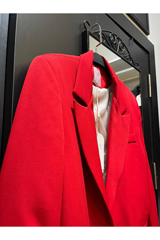 blazer ceket kırmızı - 2