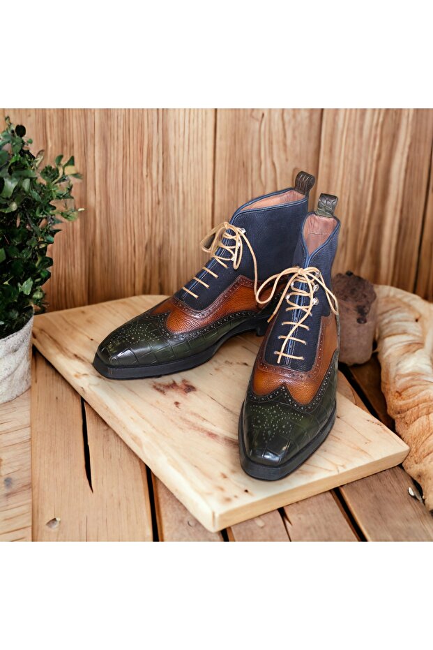 El Yapımı Hakiki Deri Bot - 1