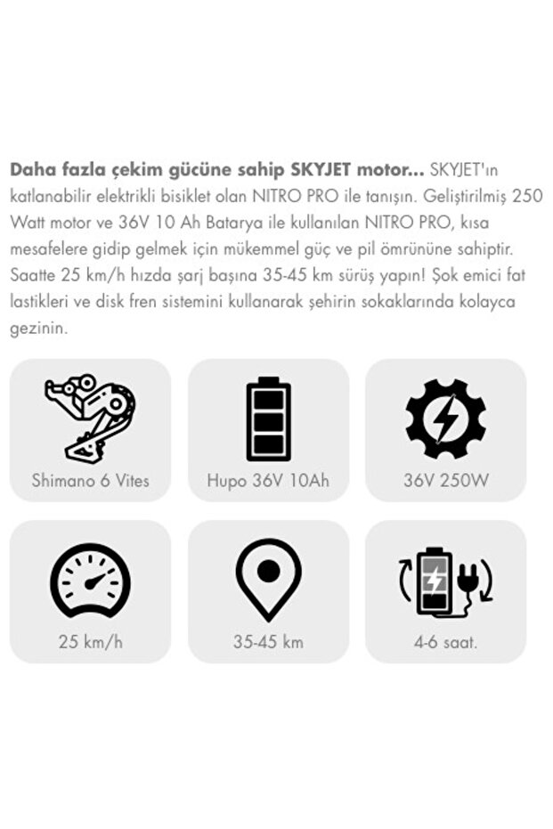 Nitro Pro Katlanabilir Elektrikli Bisiklet - 4