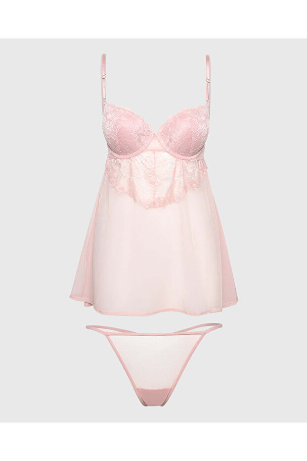 Sexy Sleep Cupped Mesh Babydoll