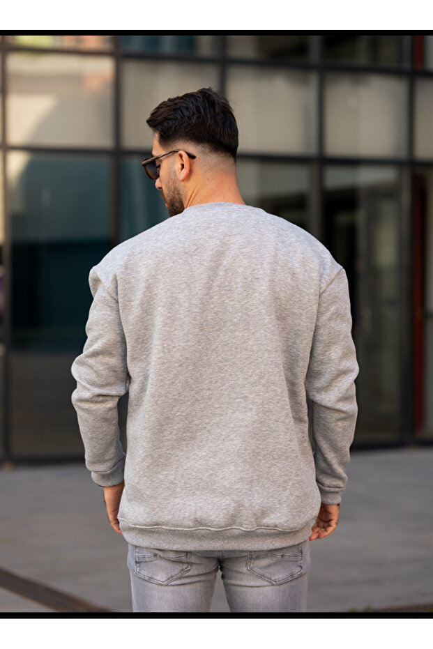 سترة رياضية بياقة دائرية بثلاثة خيوط - 4