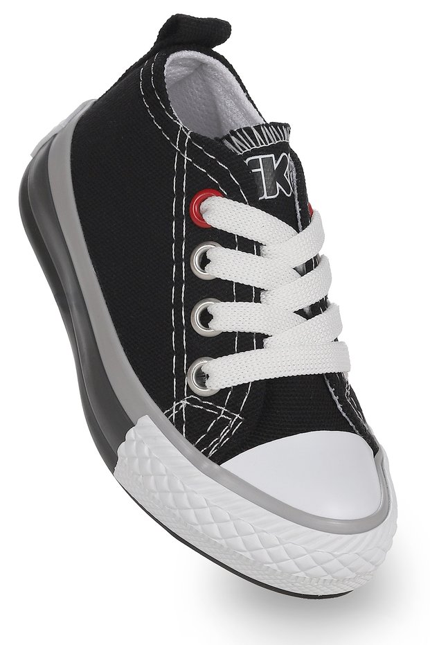 Tinna Lace-Up Baby Boy Linen Sneakers