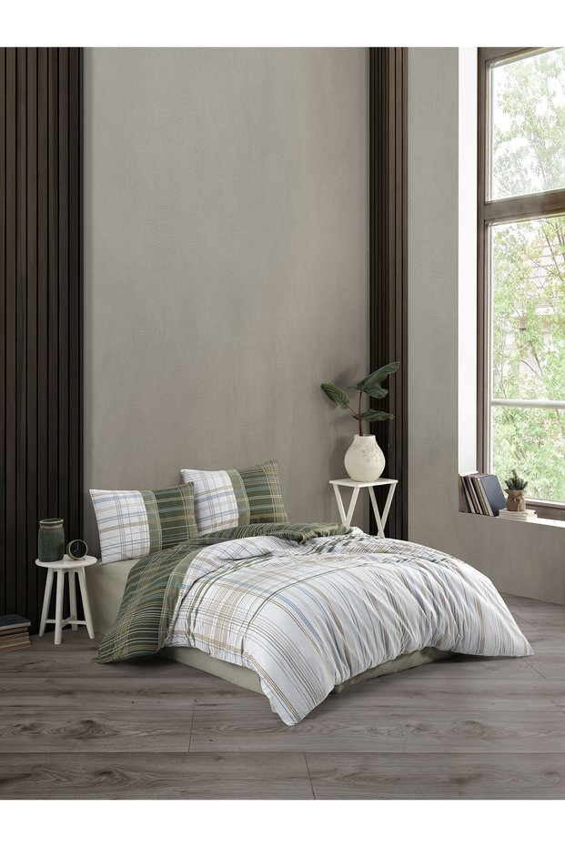 Kristal Ranforce Double Duvet Cover Set | 100% Cotton | 57 Tel | 4 Pieces | Luxury Box