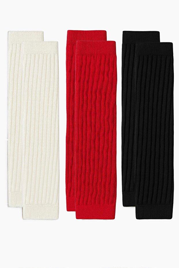 3 Çift Basic Kalın Pamuk Karışımlı Tozluk - 1