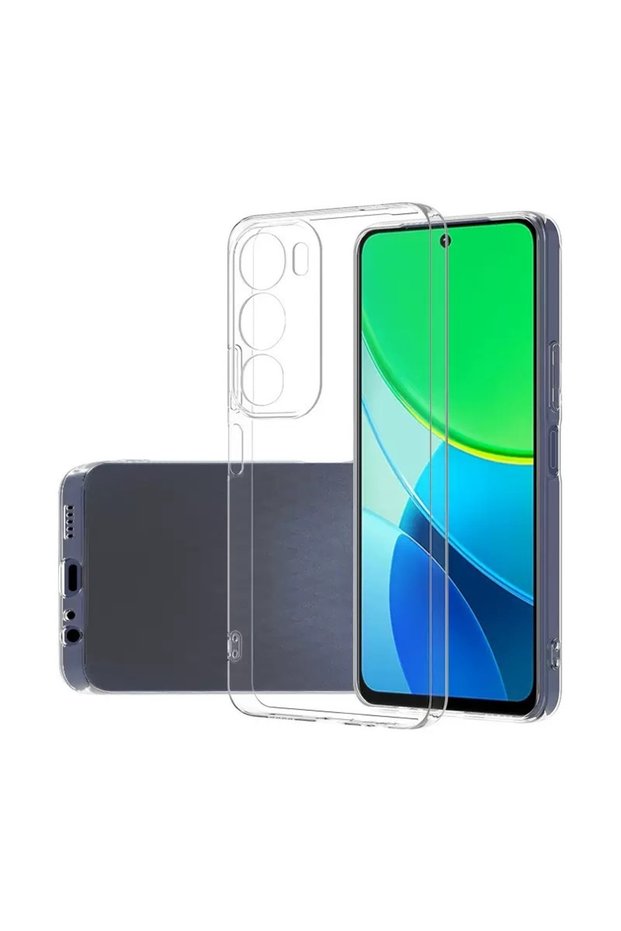 Vivo Y19S Case Transparent Silicone Hybrid Case Cover Clear